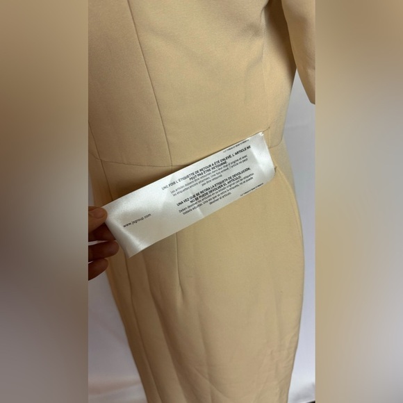 JS Collections Ashley Draped Column Gown in Champagne - Picture 8 of 16